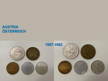 Monete pre euro Austria Schilling 1957-1992