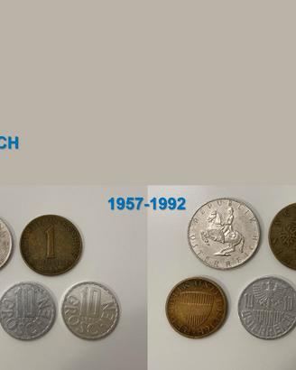 Monete pre euro Austria Schilling 1957-1992