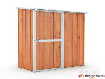Box casetta giardino Acciaio 174x100 fin legno