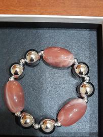 bracciale elastico con pietre in plastica 