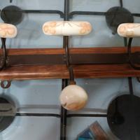 appendiabiti in legno/ferro 
