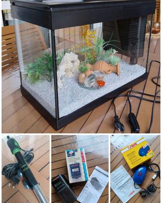 Acquario con accessori 43x24x33h cm