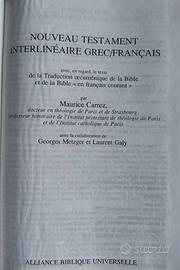 Nuovo Testamento interlineare Greco Francese