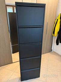 Scarpiera in metallo 169x15x50 nera