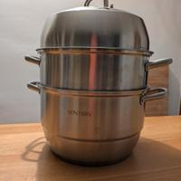 Pentola vaporiera in acciaio inox SUS304 per induz