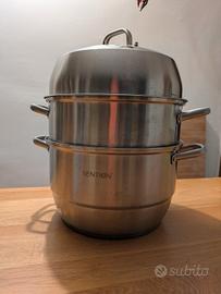 Pentola vaporiera in acciaio inox SUS304 per induz