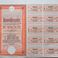 Obbligazione Isveimer-Certificato azionario antico