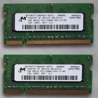 2 x 1GB RAM SODIMM MT8HTF12864HDY 667E1 DDR2