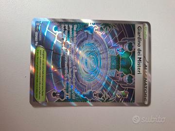 Carta pokemon giardino dei misteri allenatore