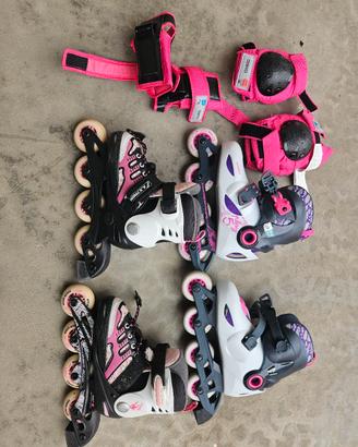 Coppia pattini Decathlon numero 30/33 e 32/34