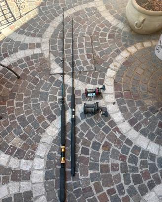 Canne da pesca Baltimora 2 e Venezia + Mulinelli