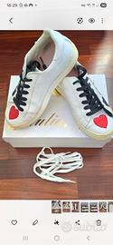Sneakers Giulia Nati Pelle Cuore Rosso come nuove 