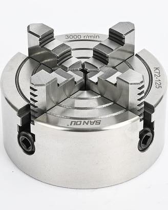 Mandrino 4 griffe indipen. 80/100/125mm per tornio