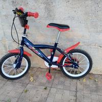 Bici bimbo SPIDER BOY 12" età 2 - 6 anni rossa