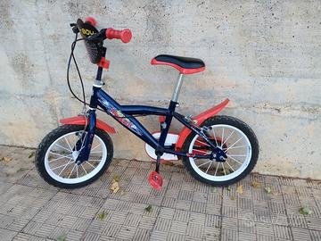 Bici bimbo SPIDER BOY 12" età 2 - 6 anni rossa