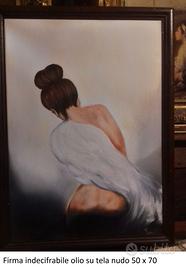 Dipinto nudo femminile di spalle