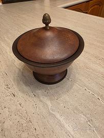 Scatola vintage in cuoio