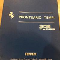 Prontuario tempi Ferrari 208 turbo