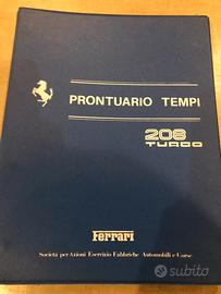 Prontuario tempi Ferrari 208 turbo