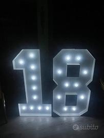 NUMERI LUMINOSI COMPLEANNO (1 e 8)