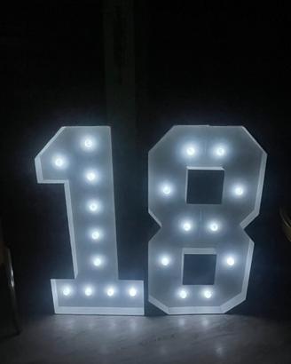 NUMERI LUMINOSI COMPLEANNO (1 e 8)