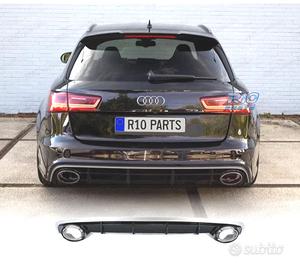 DIFFUSORE AUDI A6 4G 15-18 LOOK RS + TERMINALI DI 