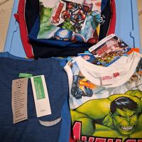 magliette bambino con etichette 4-5-6 anni