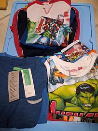 magliette bambino con etichette 4-5-6 anni