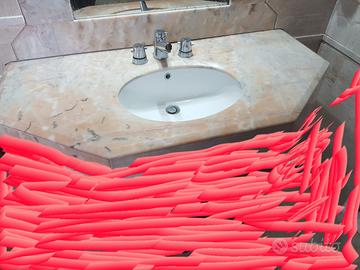 ripiano bagno rosa Portogallo lucido 