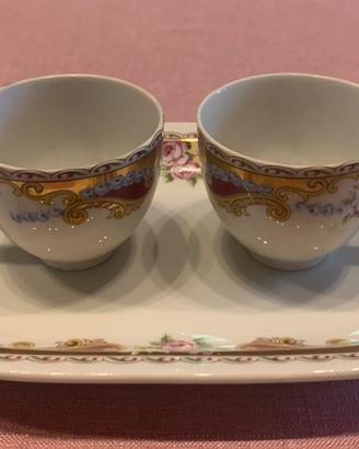 Set  Limoges 2 tazzine da caffè più vassoio