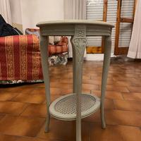 Tavolinetto legno turchese
