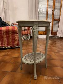 Tavolinetto legno turchese