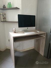 SCRIVANIA in truciolare con porta tastiera per PC