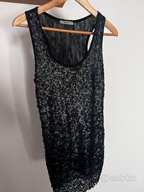 Top paillettes nero elegante
