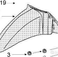Parafango ant. Peugeot Tweet 50 blu