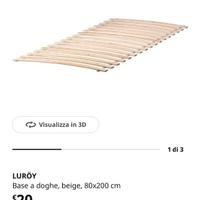 Letto allungabile con doghe e materasso