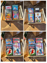 Lotto 45 VHS + 4 CD Film per Bambini Originali