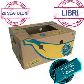 20 scatoloni LIBRI a partire da 1€ OPPURE BLOCCO
