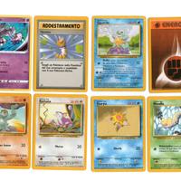 8 Carte Pokémon miste Vintage Italiane IT set base