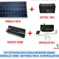 kit isola pannello fotovoltaico e batterie 