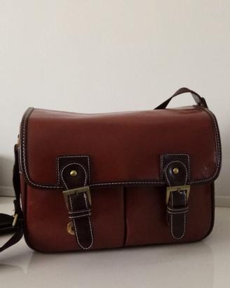 Borsa fotocamera a tracolla in eco-pelle