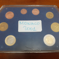 Serie completa euro Principato di Monaco 2001