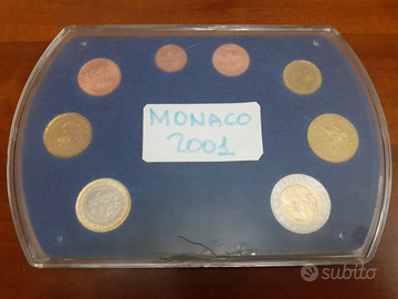 Serie completa euro Principato di Monaco 2001