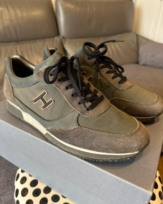 Scarpe Hogan Uomo Tg 9 Blu Grigio Camoscio