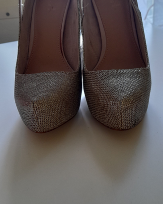 Scarpe decollete color oro