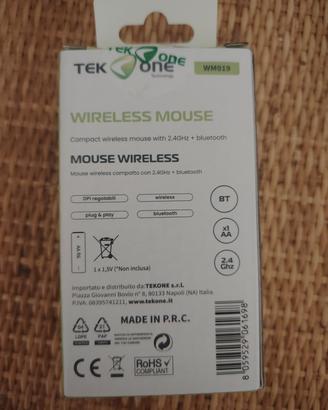 mouse Bluetooth tek one nuovo 