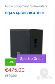 SUBWOOFER OQAN Q-SUB 18