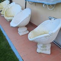 Poltrone da giardino pietra misto marmo