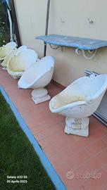 Poltrone da giardino pietra misto marmo