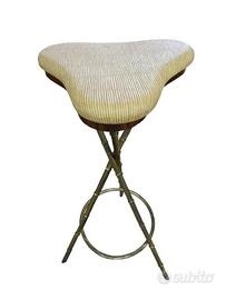 SGABELLO VINTAGE METALLO FINTO BAMBOO